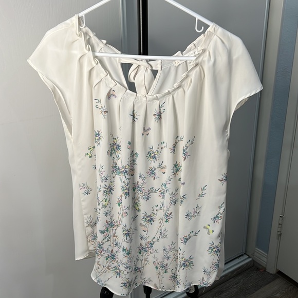 LC Lauren Conrad Tops - Lauren Conrad sheer blouse floral L